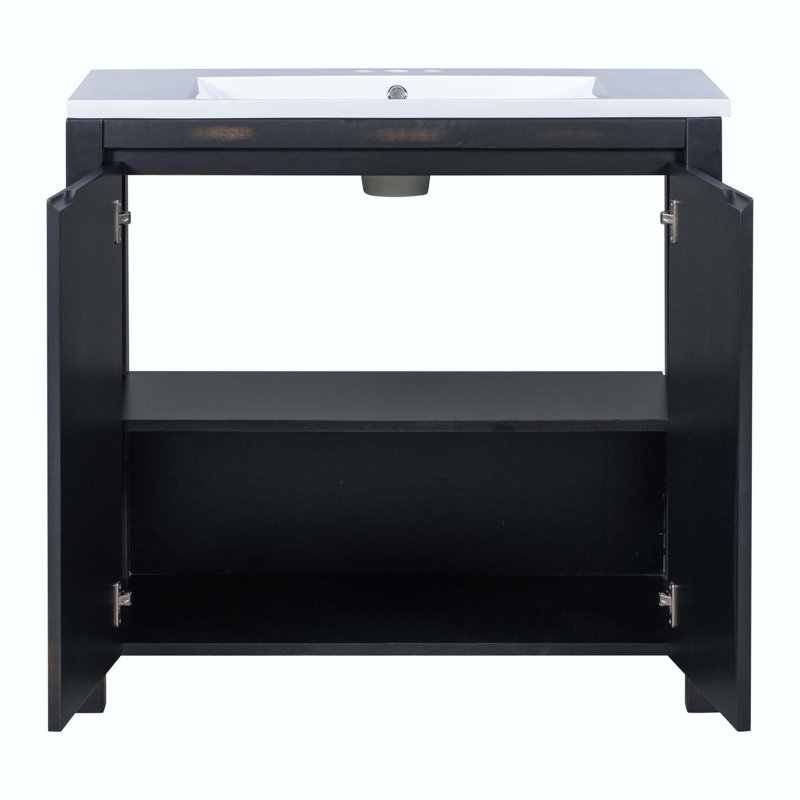 Ensemble de meuble-lavabo simple 36 po avec plateau en résine Adamok