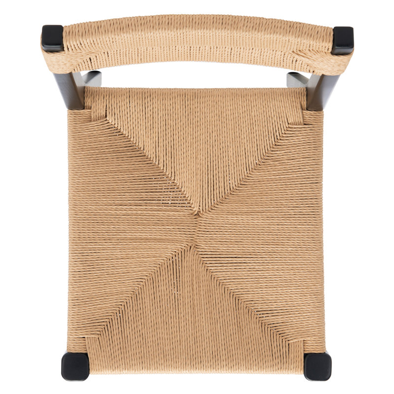 Cody Solid Wood Slat Back Side Chair, Black, Black