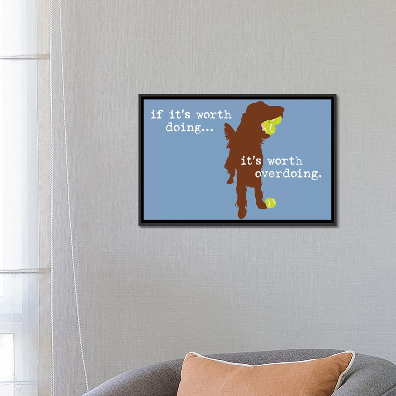 « mériteing », impression sur toile, H 18 po x l 26 po x P 1,5 po, Toile avec cadre noir, Pas de tapis