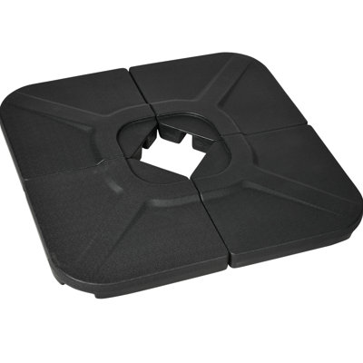 175Lb Cantilever Umbrella Base Weights - 4 Pieces. Black. Fortify Umbrella's Position In Tough Environments With Water/Sand. Portable & Stackable Patio 4. Reinforce Stability Long-Term And