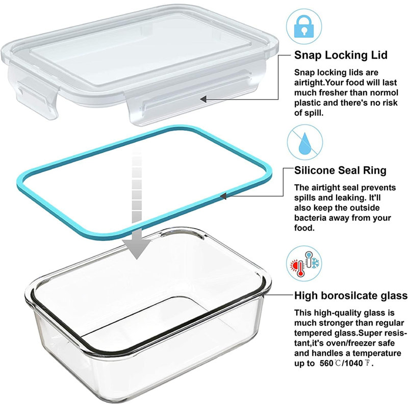 18-piece Glass Food Storage Containers Set