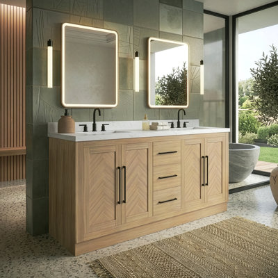 Meuble-lavabo 72 po avec comptoir Statuario Zena