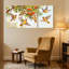 Oiseaux qui volent près de branches de baies, ensemble de 3 impressions sur toile-1441773053