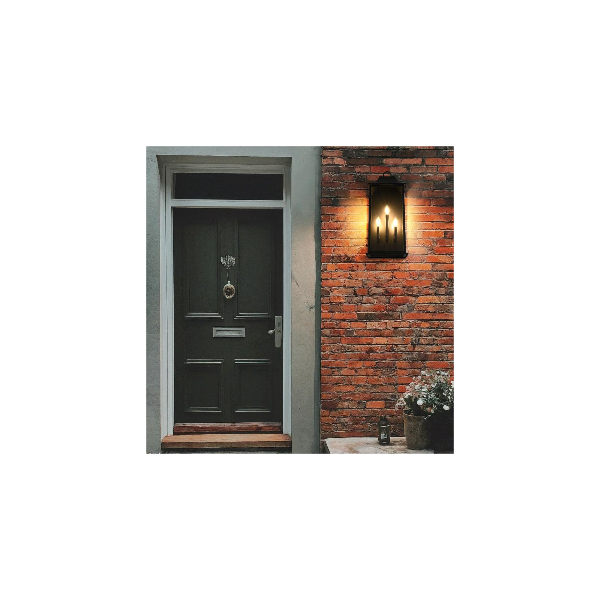 Hanover 10 inch Outdoor Wall Sconce in Black