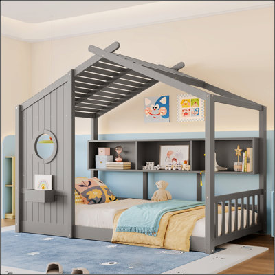 Twin Size Floor House Bed
