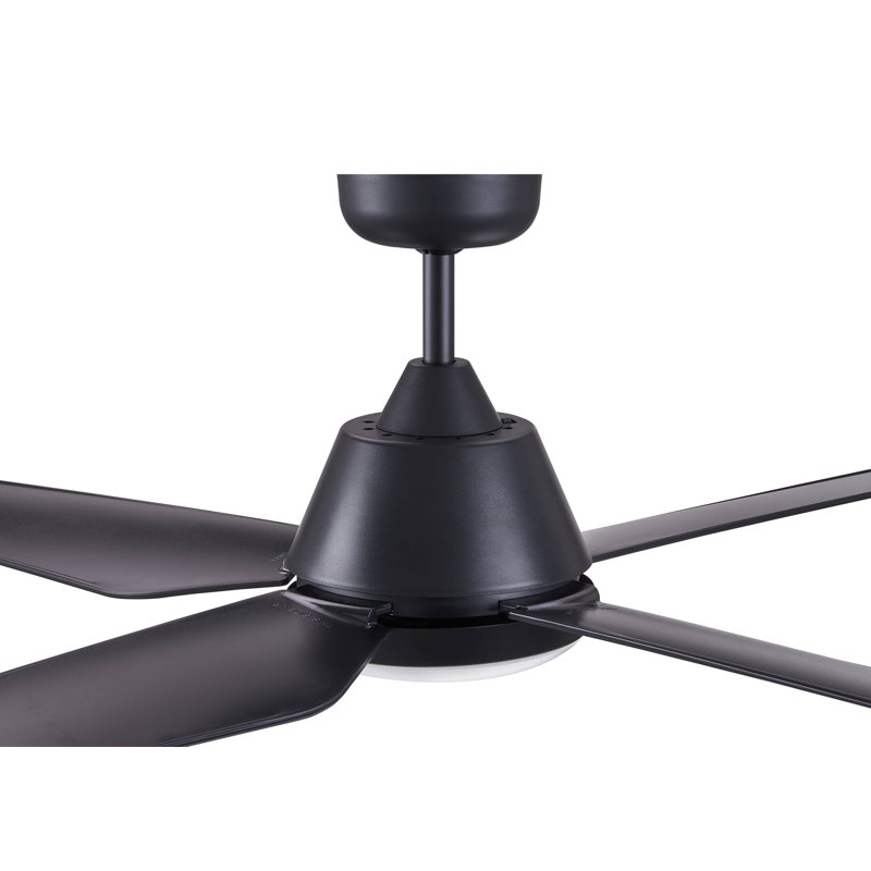 Alberte 122cm Ceiling Fan with LED Lights, Black