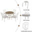 Ensemble de table de salle à manger 5 pièces avec table à rallonge et 4 chaises rembourrées-1727233613-1727233612-1727233651