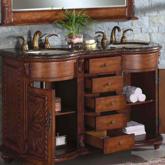 Ensemble de meuble-lavabo double 54 po Truet