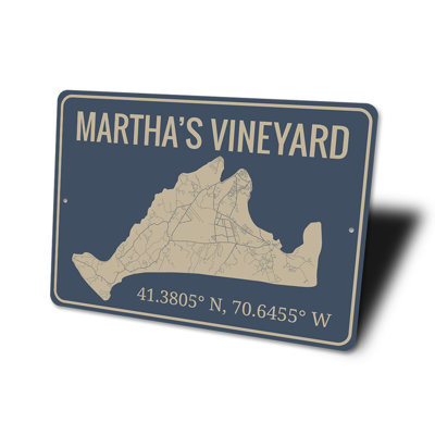 Marthas Vineyard Aluminum Sign