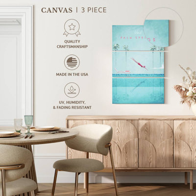 Affiche de voyage rétro Nicci Palm Springs
