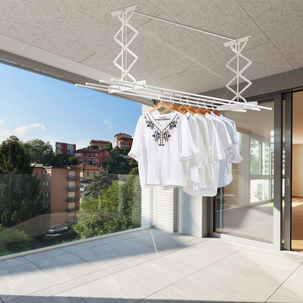Adjustable Wall Mounted Clothes Rack