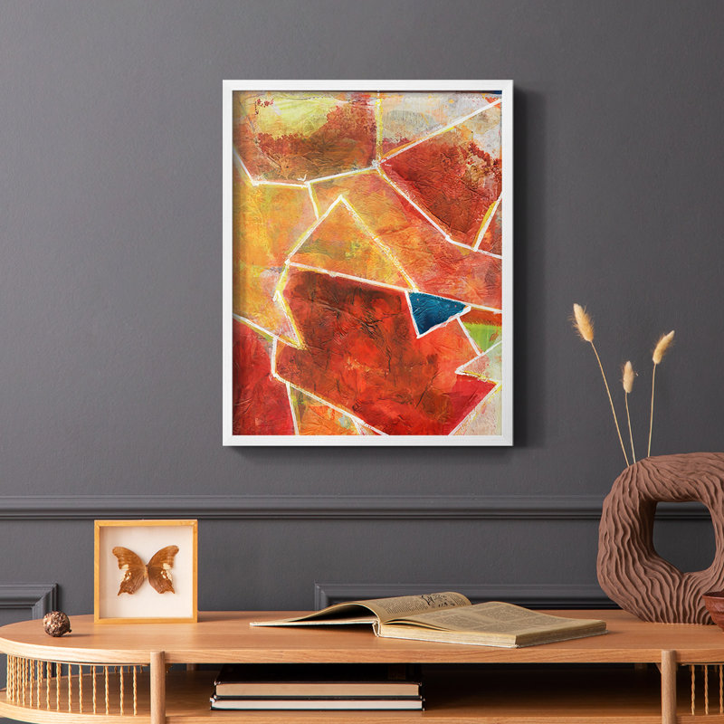 Primary Connection VII Framed Print - Solid Wood, White, 28" H x 22" W