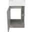 Meuble-lavabo gris 18,6 po avec planche et lavabo en céramique, tablette incluse-1142543135
