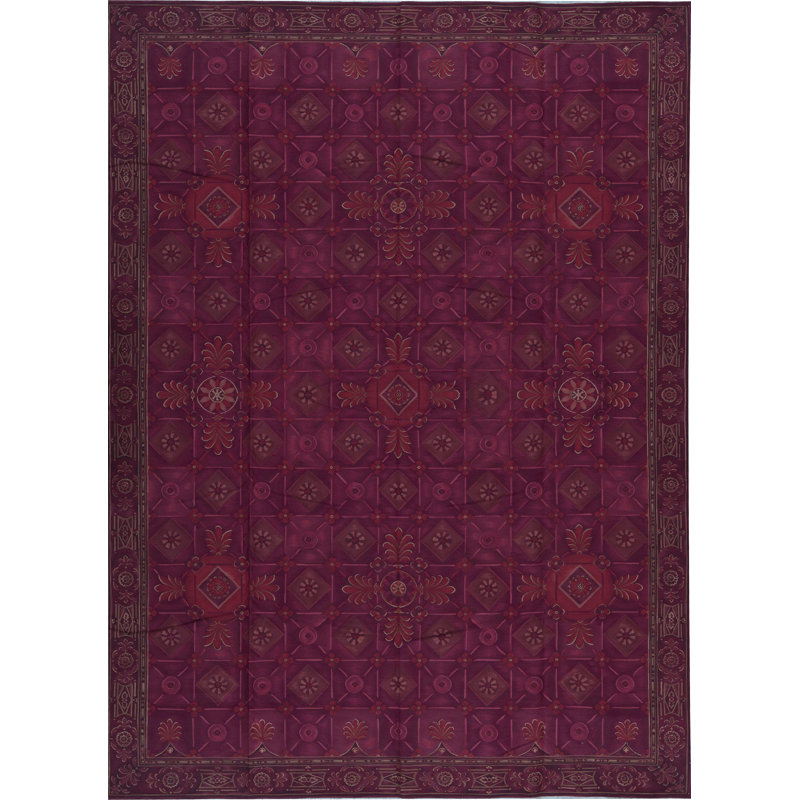 Hand-Knotted High-Quality Red Area Rug