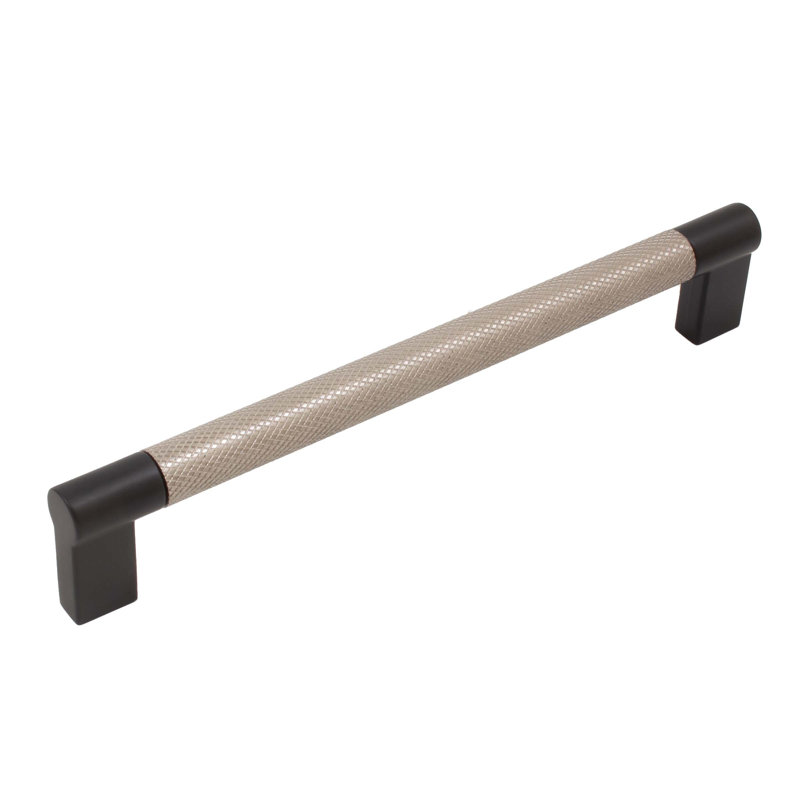 Urban Cabinet Pull, With Ends By Stone Harbour Hardware, Nickel satiné / noir mat