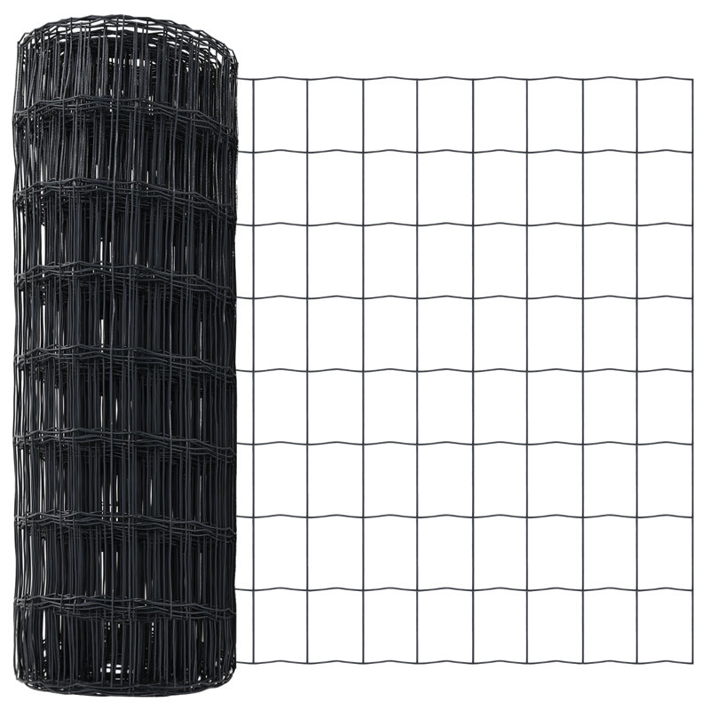 Galvanised Steel Border Fencing, Grey, 40 x 2500 x 0.2 cm