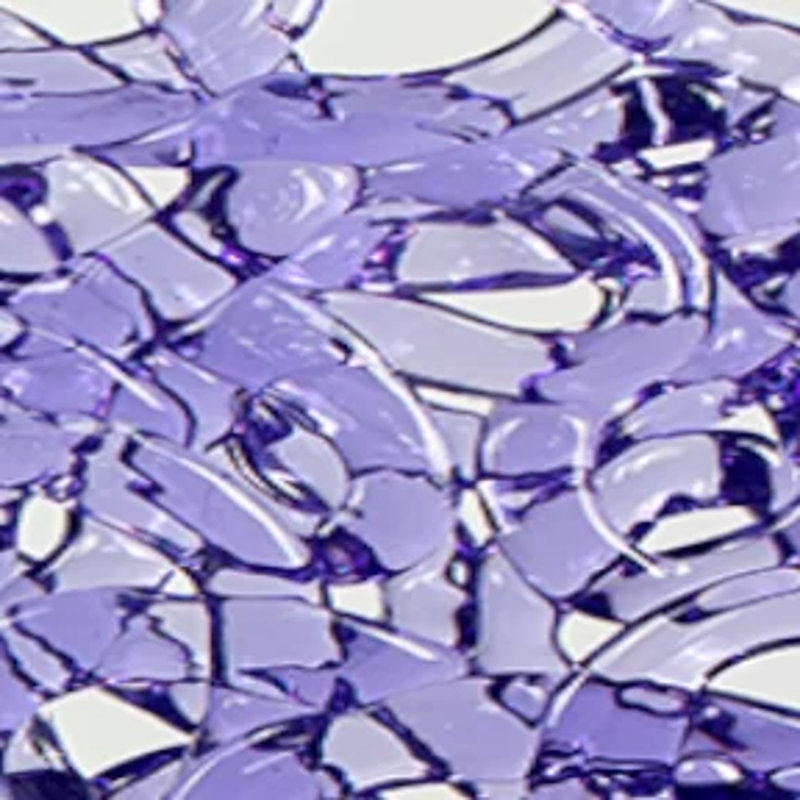 Table basse moderne en verre trempé Dieu, Mauve