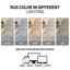 Tapis intérieur / extérieur à motif abstrait en lin crème-256085710