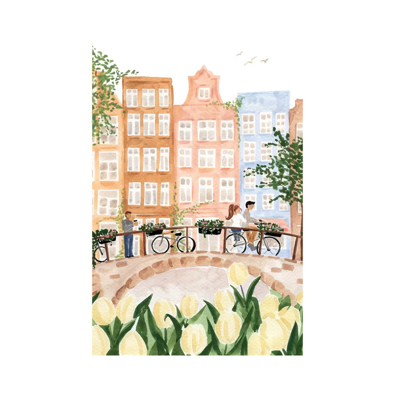 Amsterdam In The Spring by Sabina Fenn - Painting on Canvas, Wrapped Canvas, 66.04cm H x 45.72cm W x 1.91cm D