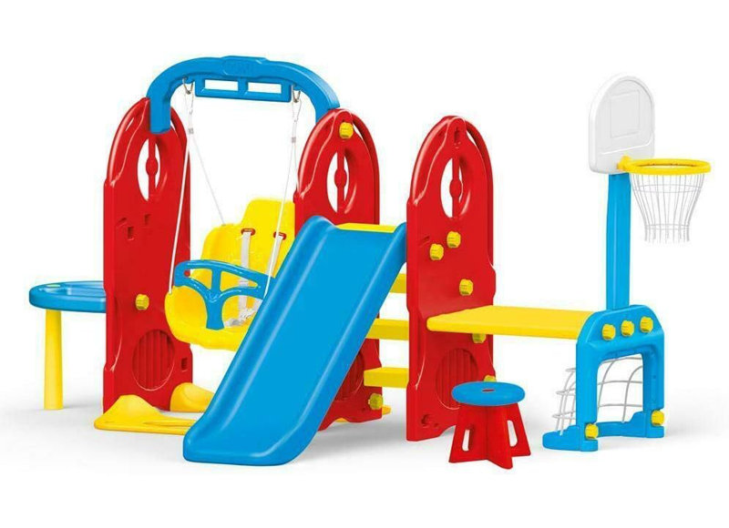 Brayden Studio Plastic Swing Set with 1 Swing, 1 Slide