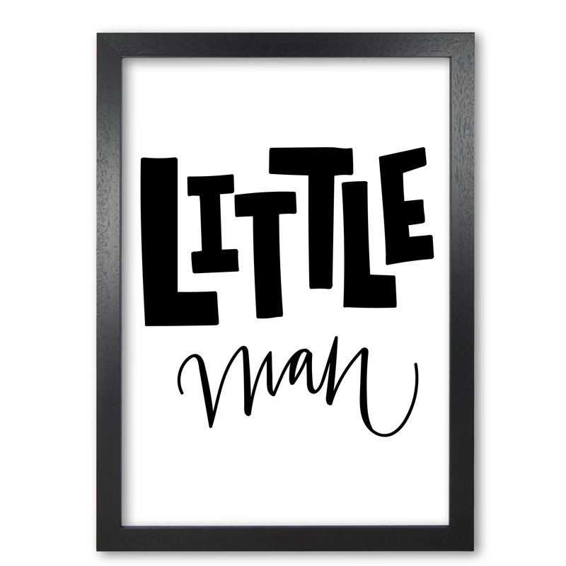 Little Man - Print, 42 cm H x 30 cm W x 5 cm D, Black Grain Frame