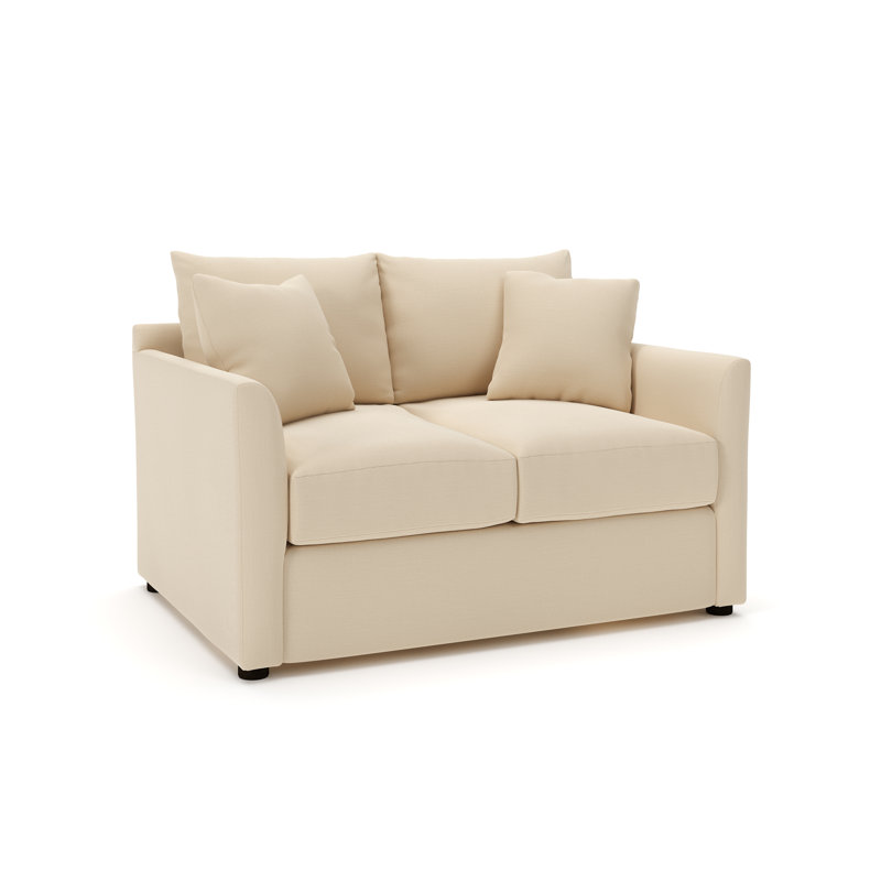 Cecelia Upholstered Loveseat, Canvas Flax