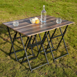 No Assembly Tv Trays, Set Of 4, Folding Snack Tables