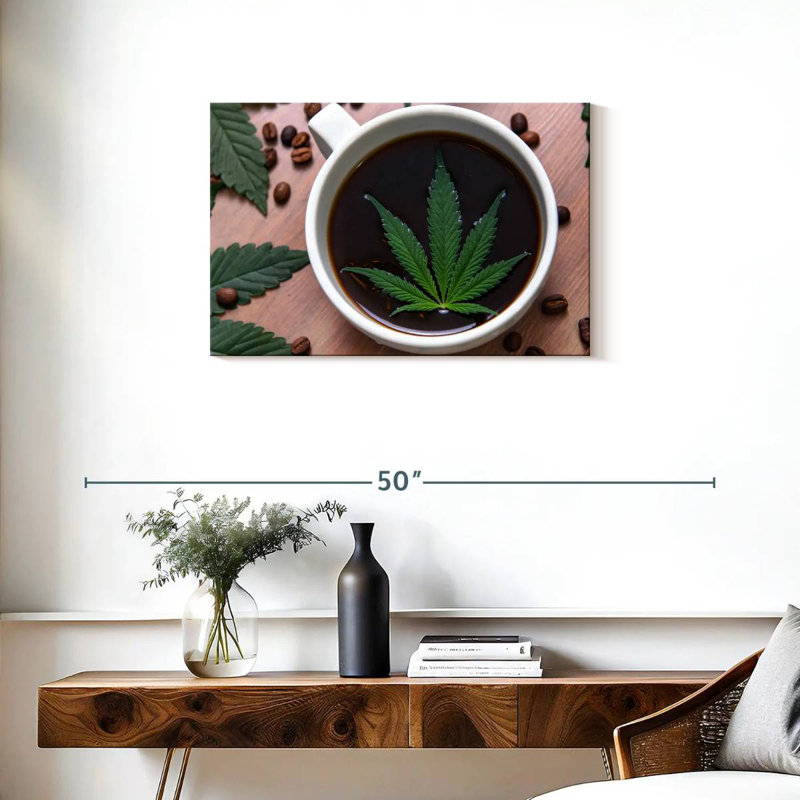 Marijuana et café, H 20 po x l 30 po