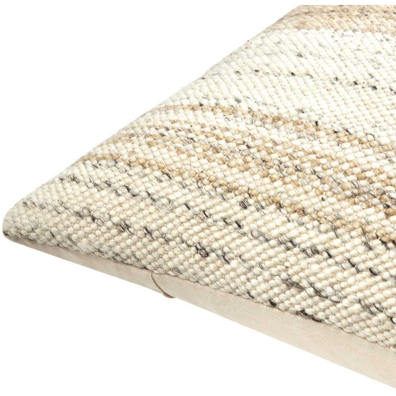 Dia Striped Wool Blend Throw Pillow, 22" x 22", Pillow Cover Only - No Insert