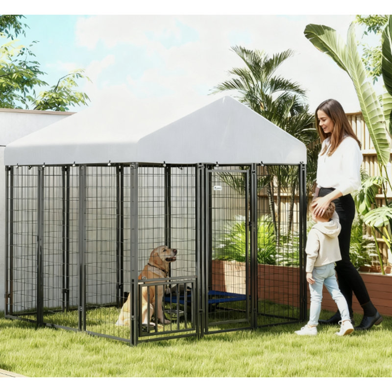 Chenil d'extérieur pour chien avec toit
