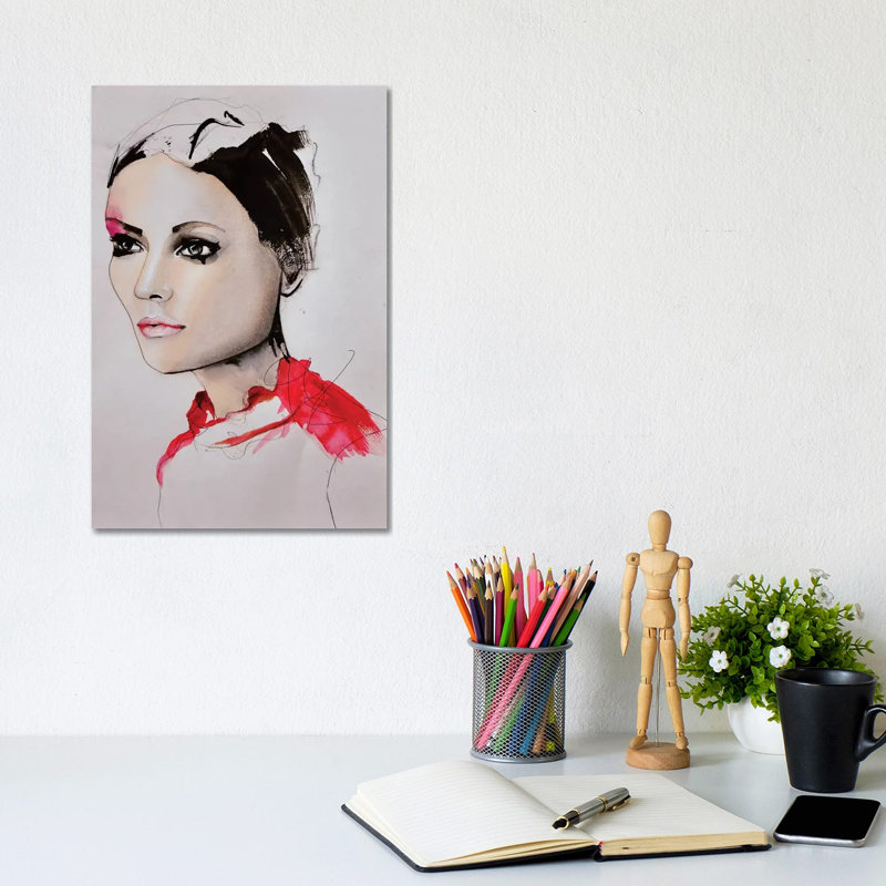 Counting Roses by Leigh Viner - Wrapped Canvas Print, 30.48cm H x 20.32cm W x 1.91cm D