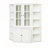 75.25" Tall Display Cabinet and Two Triangle Sided Bookshelves
