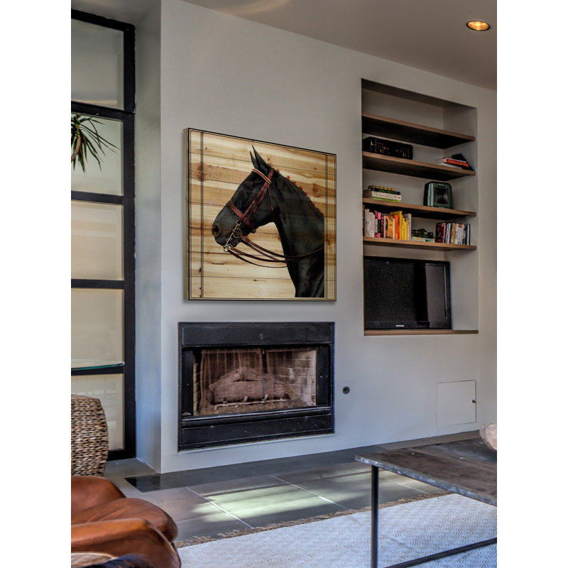 « journal cheval 2 », impression sur bois, H 24 po x l 24 po