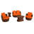 Rias Wood 4 - Person Patio Conversation Set with Cushions-352936171-352936168-352936169