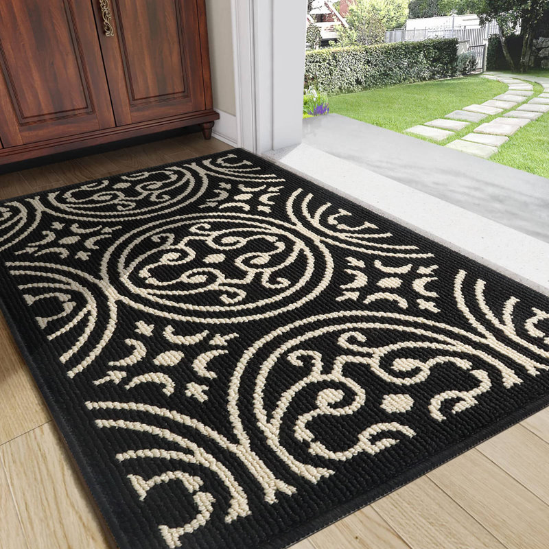 Roure Outdoor Indoor Doormat, Black, 32" W x 48" L