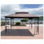 Abri de jardin extérieur 13 'x 10' avec double toit ventilé et moustiquaire détachable - abri de jardin brun