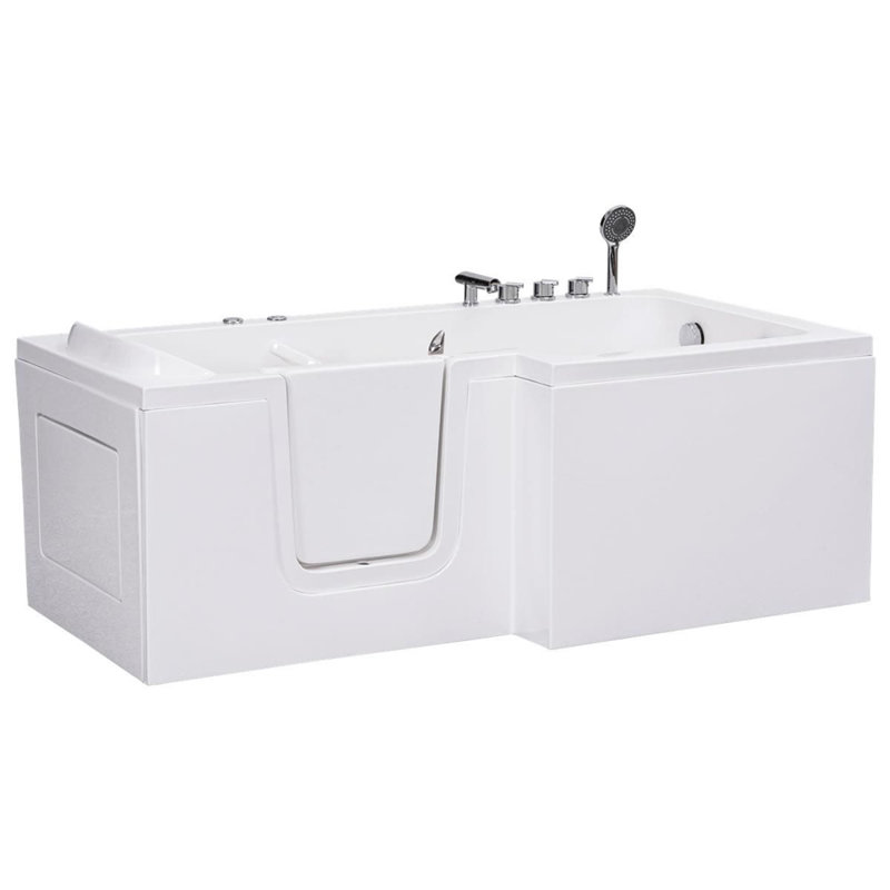 Coniston 1700mm x 855mm Freestanding Acrylic Bathtub, Right