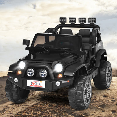 jpcar1 Topbuy 12v Electric Kids Ride On Truck Toys 2 Seater Jeep Car With Remote Control