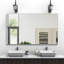 Miroir de salle de bain moderne surdimensionné avec cadre en aluminium, polyvalent pour plusieurs espaces-706399564