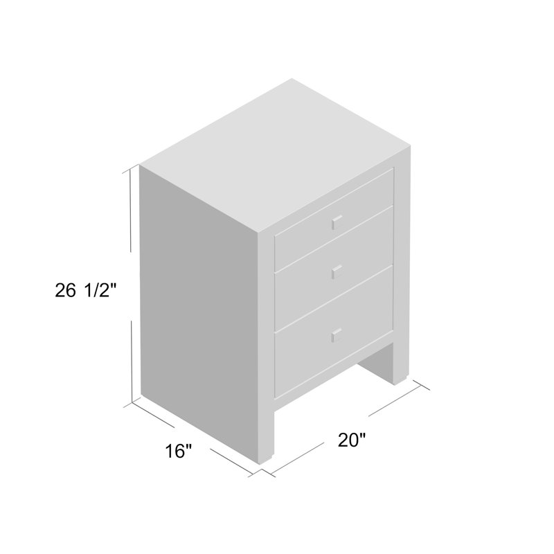 Morgan 3 - Drawer Nightstand