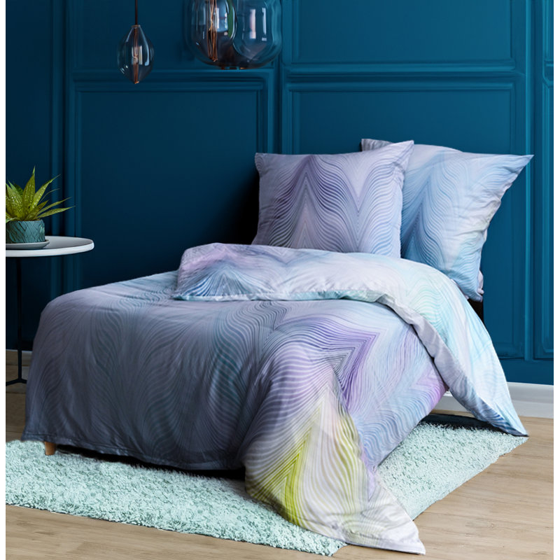 Sateen Abstract Duvet Cover Set with Pillow Shams Included