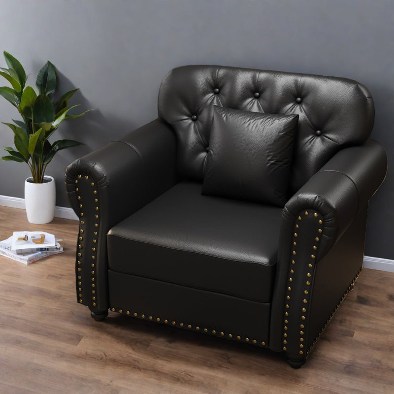 Fauteuil compact avec repose-pieds Chesterfield