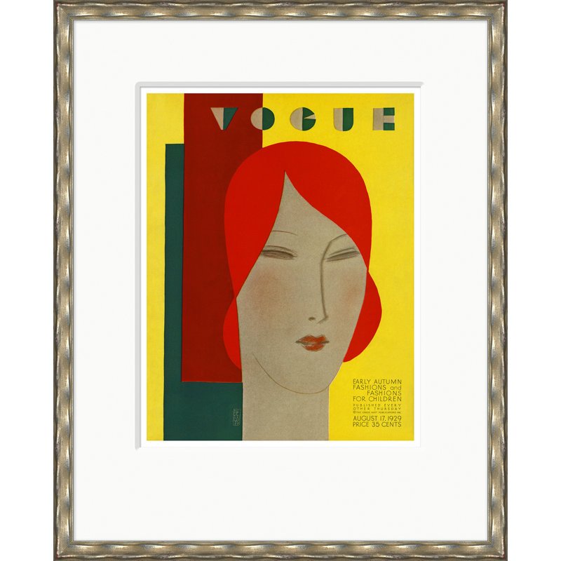 Couverture Vogue, Autumn Fashions, Eduardo Garcia Benito, 17 août 1929, Argent argent