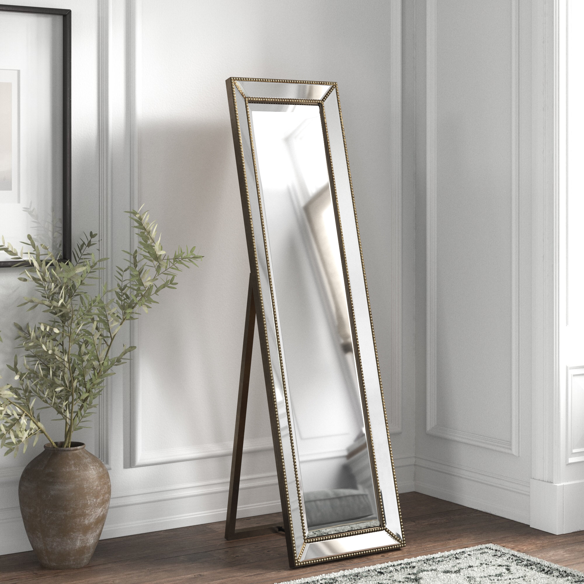 Kelly Clarkson Home Lizzie Wood Flat Floor Mirror & Reviews 