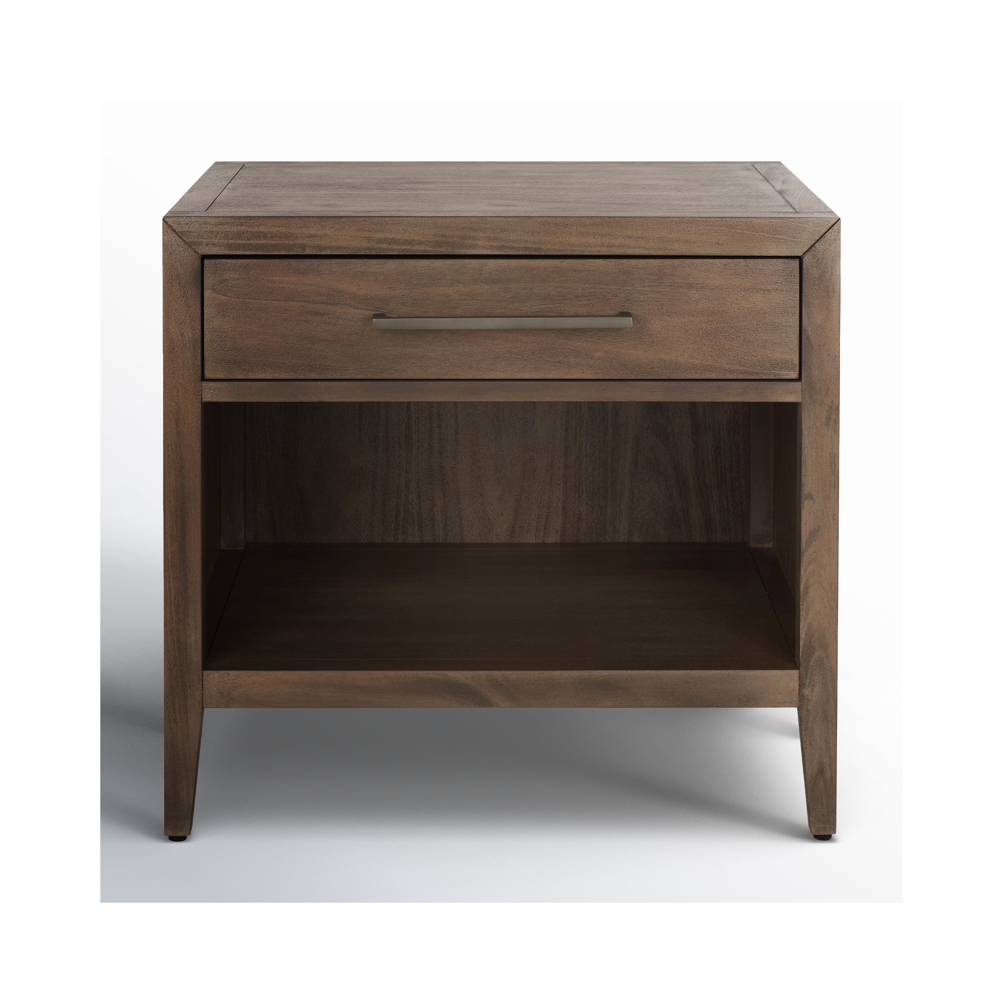 Pama 1 - Drawer Solid Wood Nightstand, Light Brown