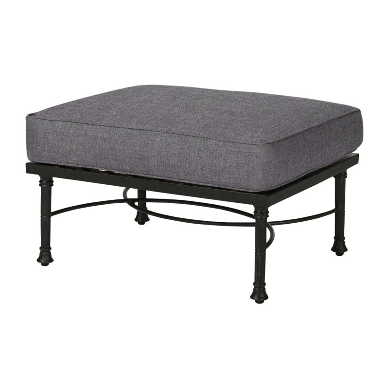 Florence Sectional Ottoman with Cushion, Desert Bronze, Cast Slate Sunbrella® Plainweave