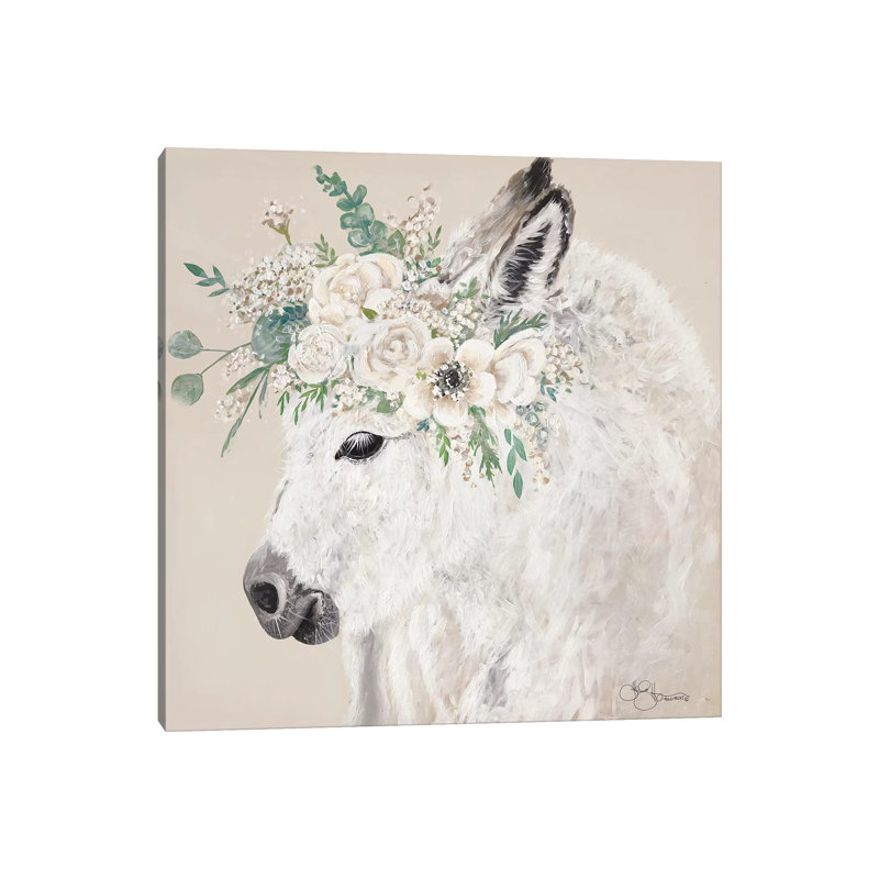 Hope The Donkey by Hollihocks Art - Wrapped Canvas Print, 66.04 cm H x 66.04 cm W x 1.91 cm D