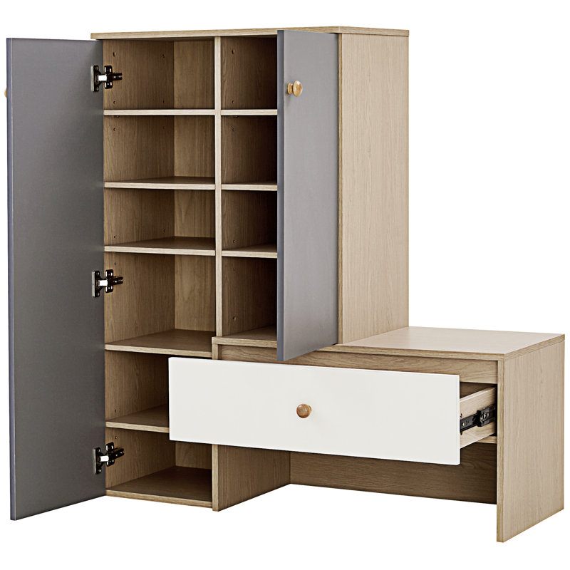 Banc de rangement pour chaussures multifonctionnel et armoires à chaussures