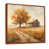 Toile avec cadre flottant brun