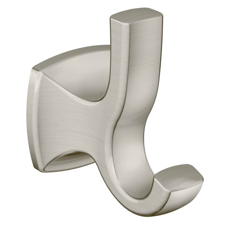 Voss Wall Mounted Robe Hook, Brushed Nickel